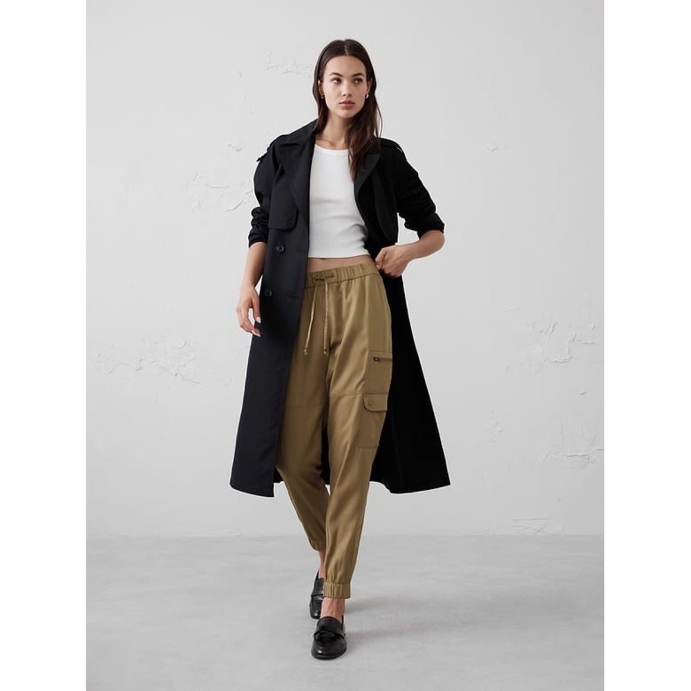 Banana Republic TENCEL Joggers Size L New Airforce Khaki NWT $70